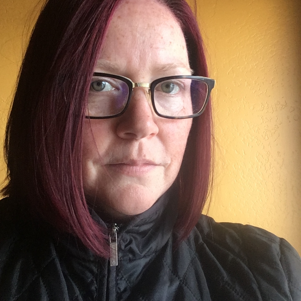 A person is donning eyewear.