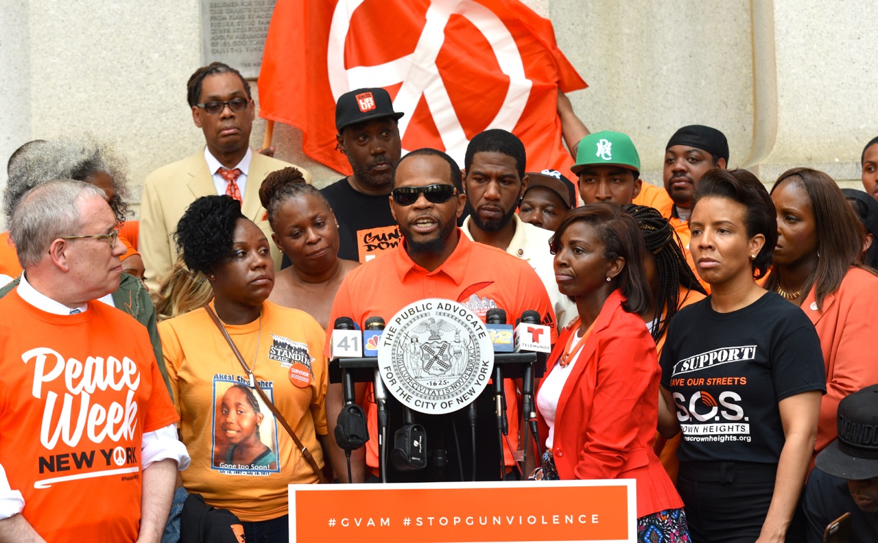 Activists, politicians and community leaders gather to launch Peace Week. (204805)