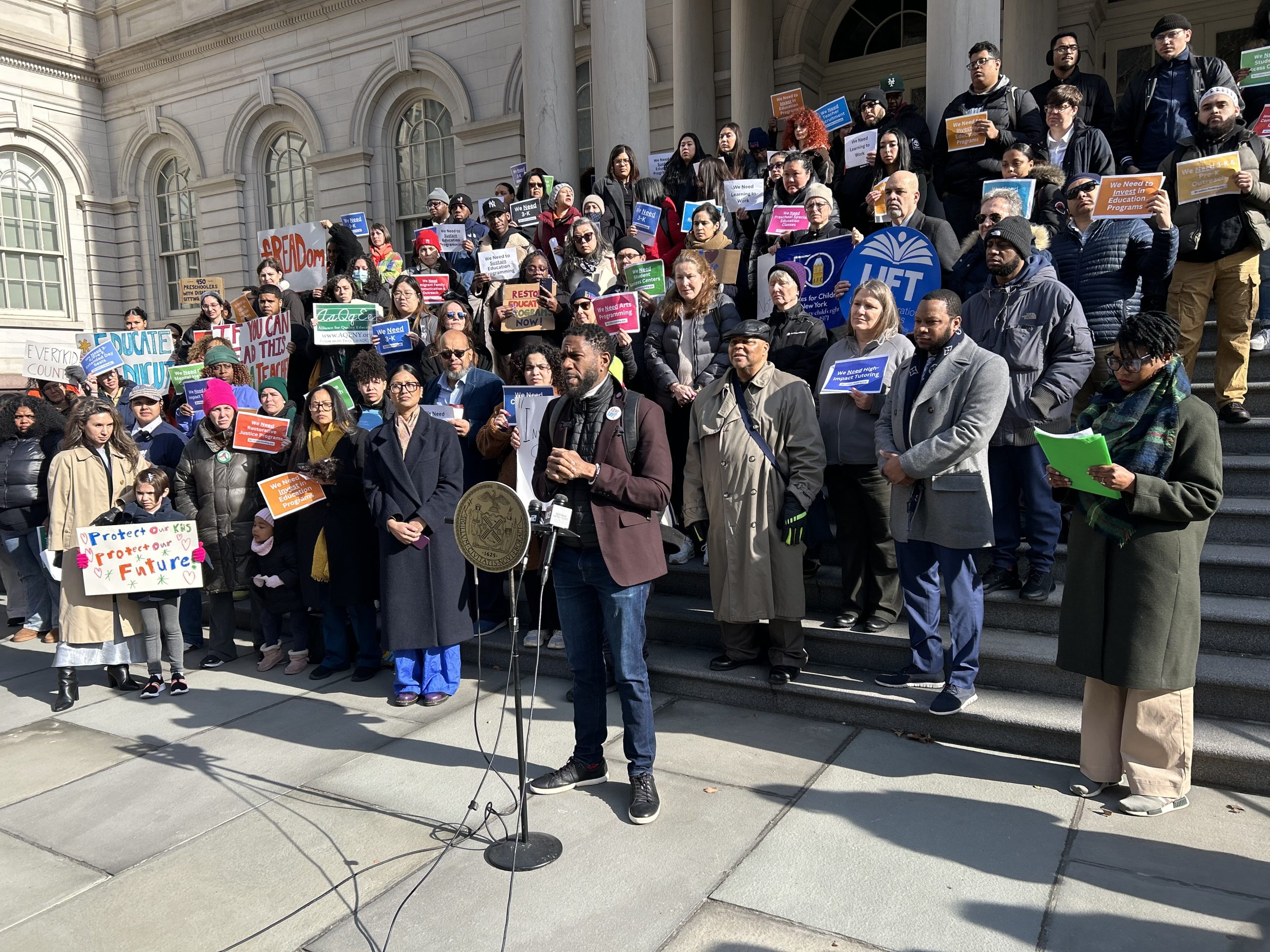 Williams and Brewer blast Adams, Trump at City Hall