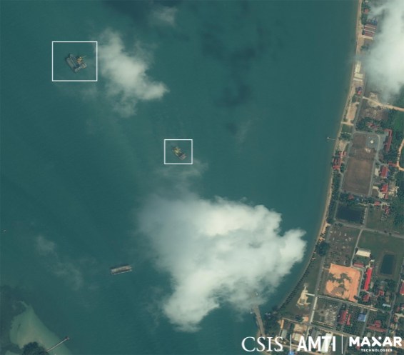 Dredgers at Ream, January 16, 2022
