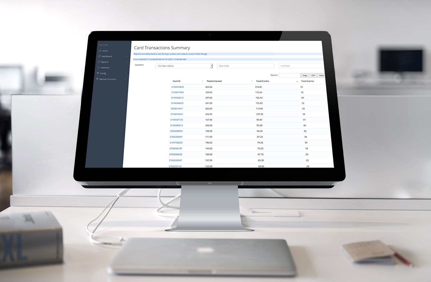 card system software reporting and analytics features