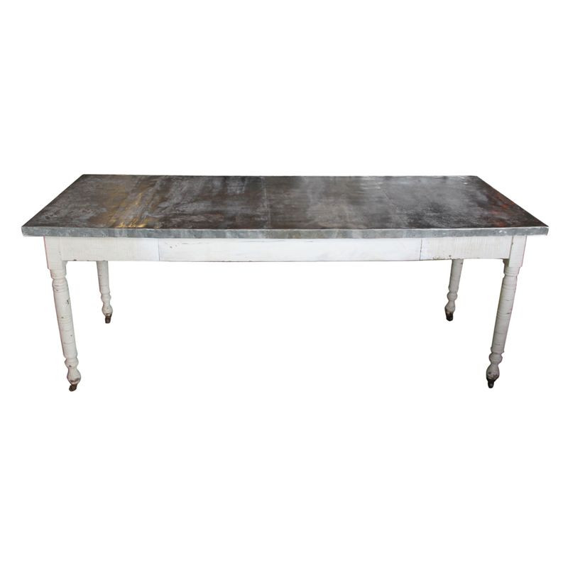 Zinc Top Farm Table