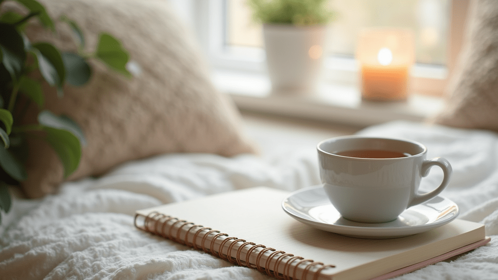 A calm, organized home space that reflects decluttering and mindful living