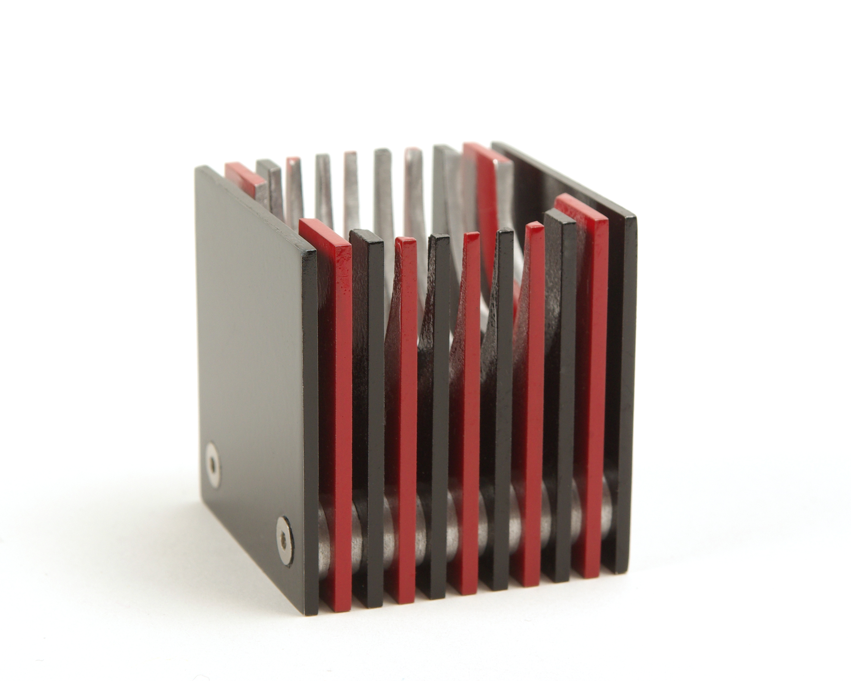 What killed the chicken first? The cage or the egg cup?, 2008, egg cup, aluminium, steel screws, car paint