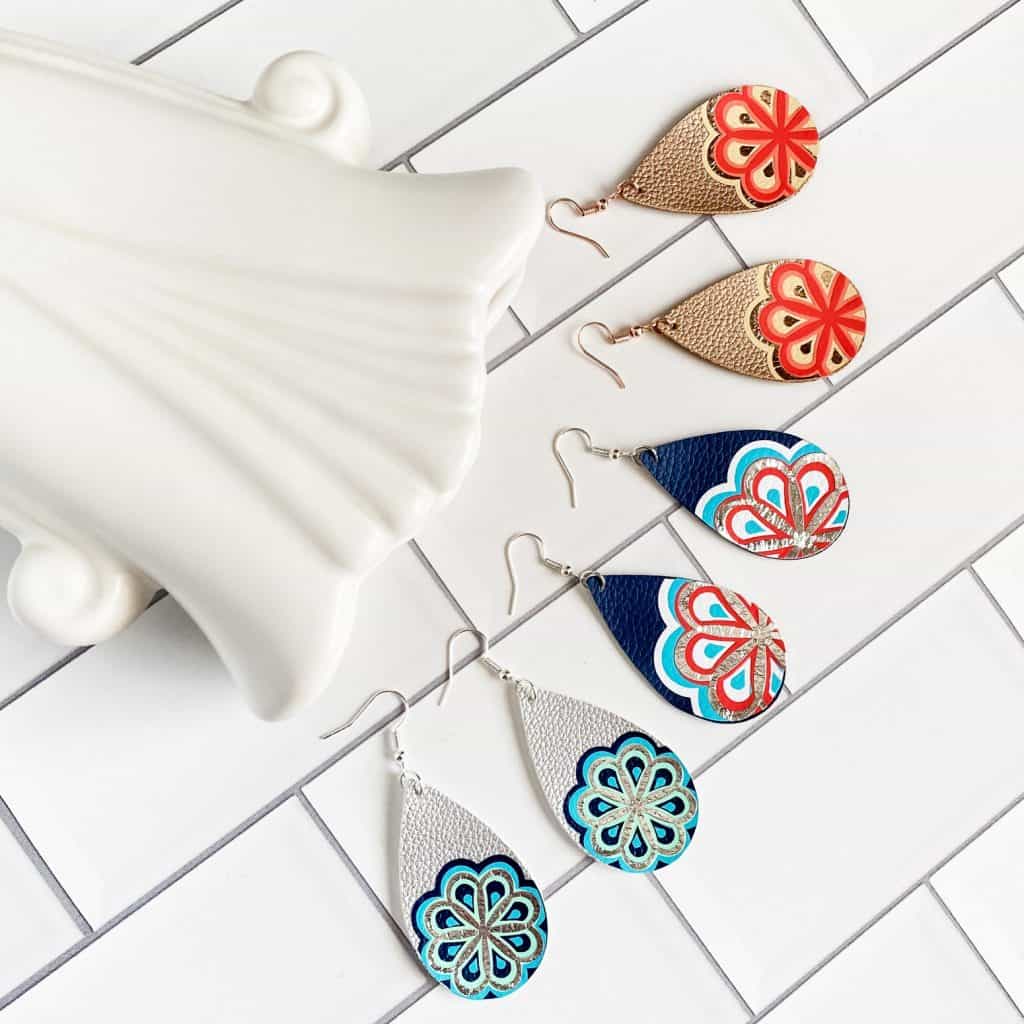 Earrings svg vector cut file for cricut silhouette . Layered Mandala Earrings With A Cricut Amy Romeu