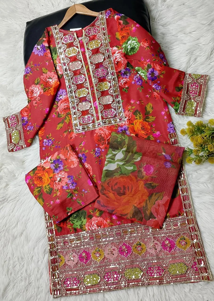 SLUB VISCOSE TIKTOK TRENDING ARTICLE 3PC WINTER COLLECTION