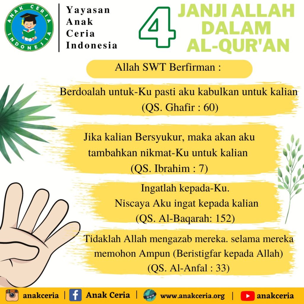 4 JANJI ALLAH DALAM AL-QUR&rsquo;AN – Yayasan Anak Ceria Indonesia
