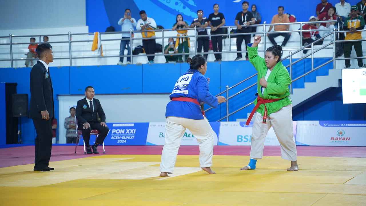 Kontingen Aceh Raih 5 Medali Cabor Kurash