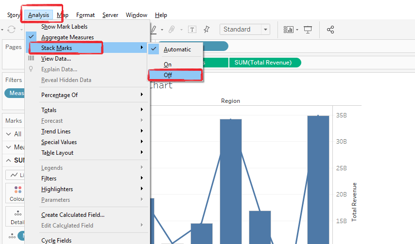 step6 dual axis chart in tableau