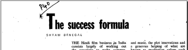 The success formula by Shyam bengal The success formula by Shyam bengal