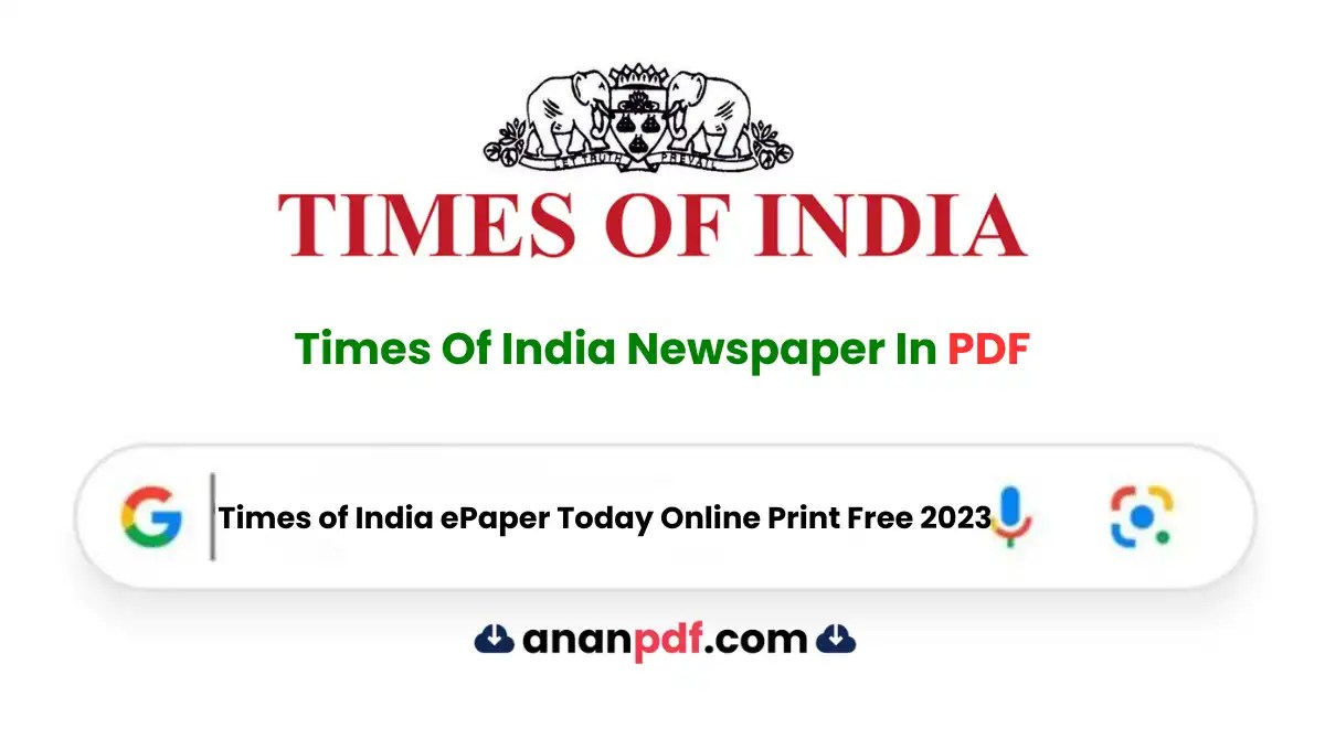 times of india epaper pdf