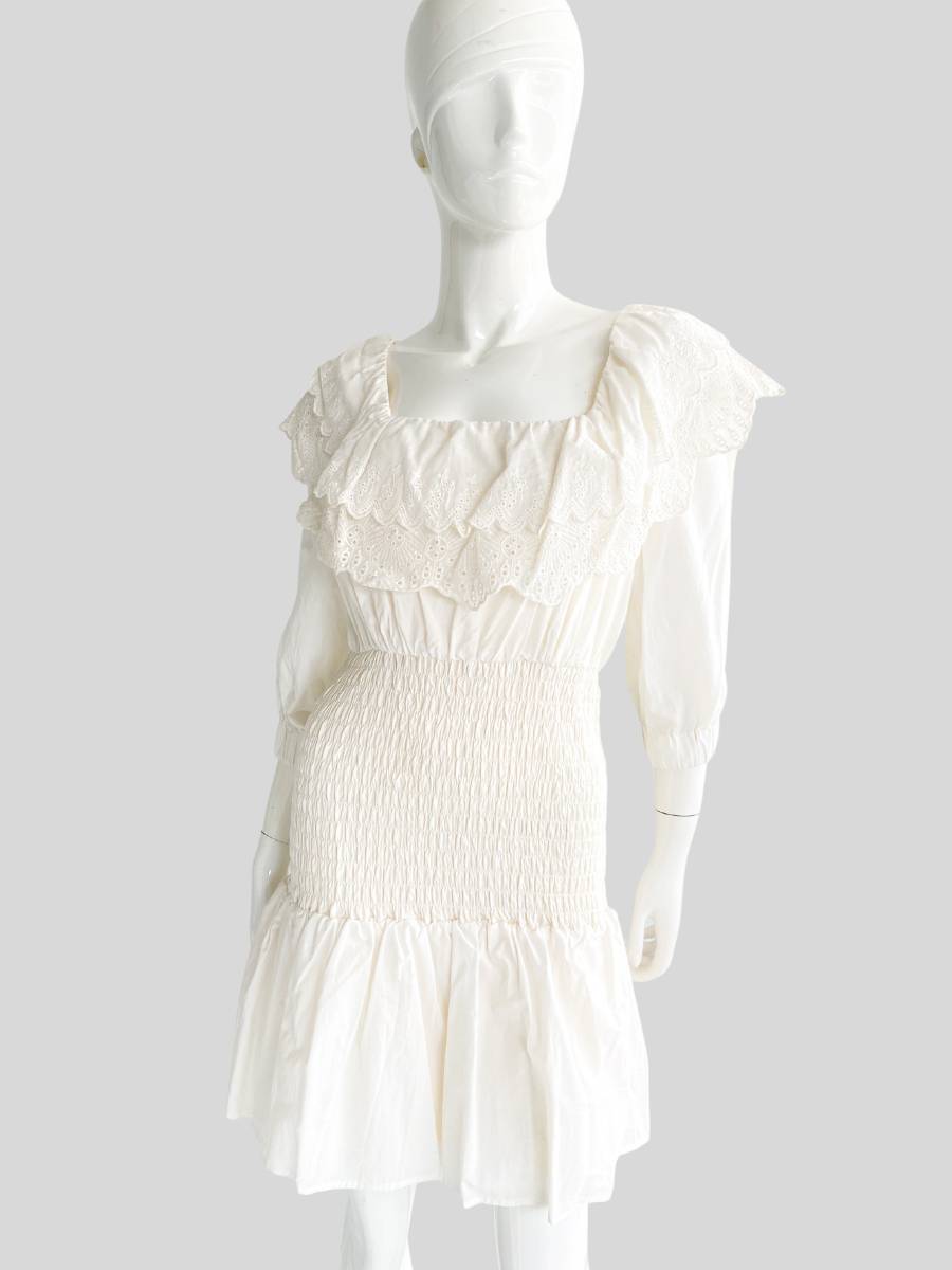 Vestido Midi En Encajes Mangas 3/4 elegancia sin esfuerzo