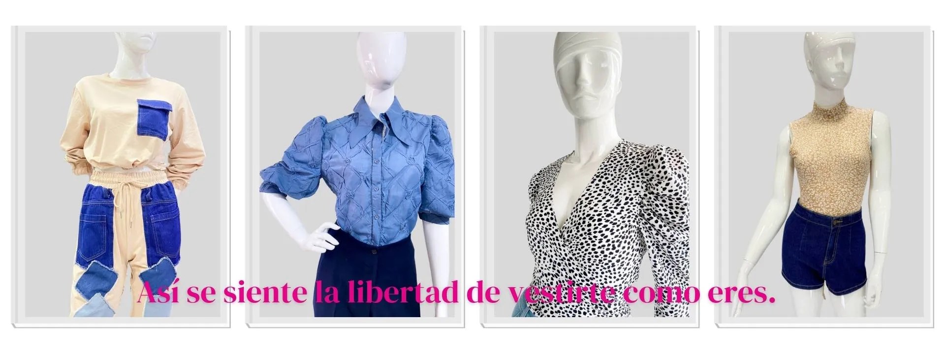 Francisca modela cuatro estilos autnticos con blusas y conjuntos modernos en tonos neutros y denim para mujeres con personalidad