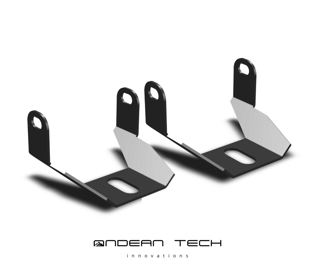 Brackets Regulables para Luz de 2 pulgadas (un par)
