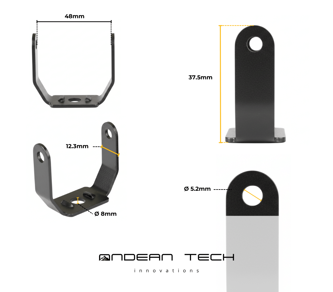 Brackets Fijos  para Luz de 2 pulgadas (un par)