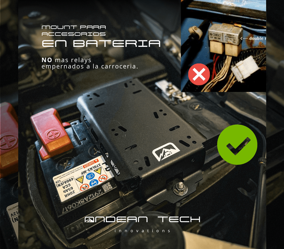 Mount para Accesorios en Bateria - Toyota Fortuner Gen 2
