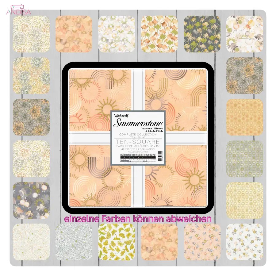 🧵 MAGISCHES STOFFPAKET: Summerstone Ten Square von Robert Kaufman