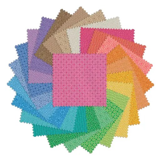 Zart & modern – Charm Pack Aquarell Stoffe von Benartex für kreative Quilts