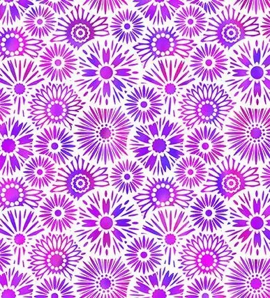 ✨ Außergewöhnlicher Stoff: Magentafarbener Kaleidoskop‑Blumenstoff
