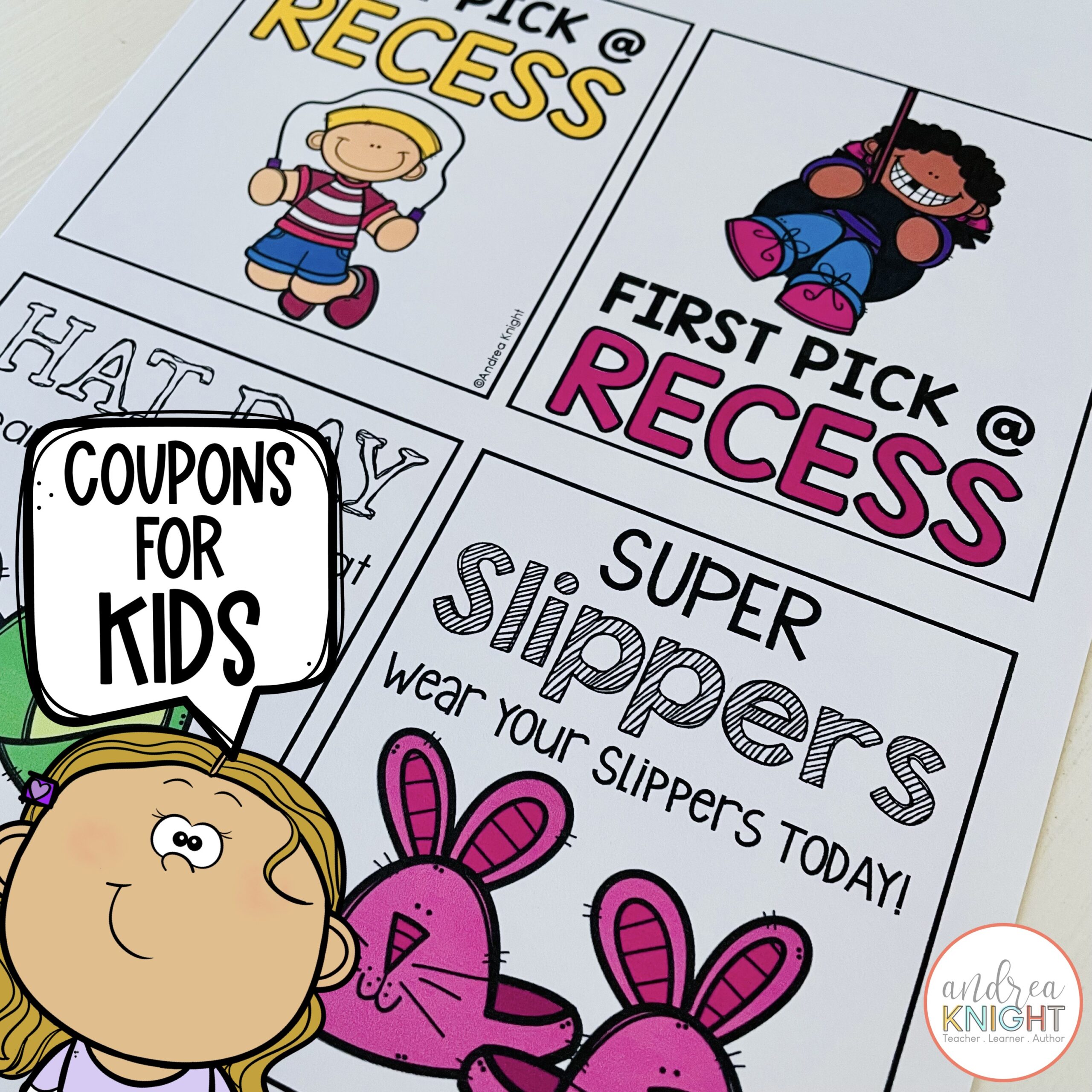 Positive Behavior Coupons for K-2