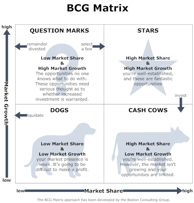 La matrice del Boston Consultin Group