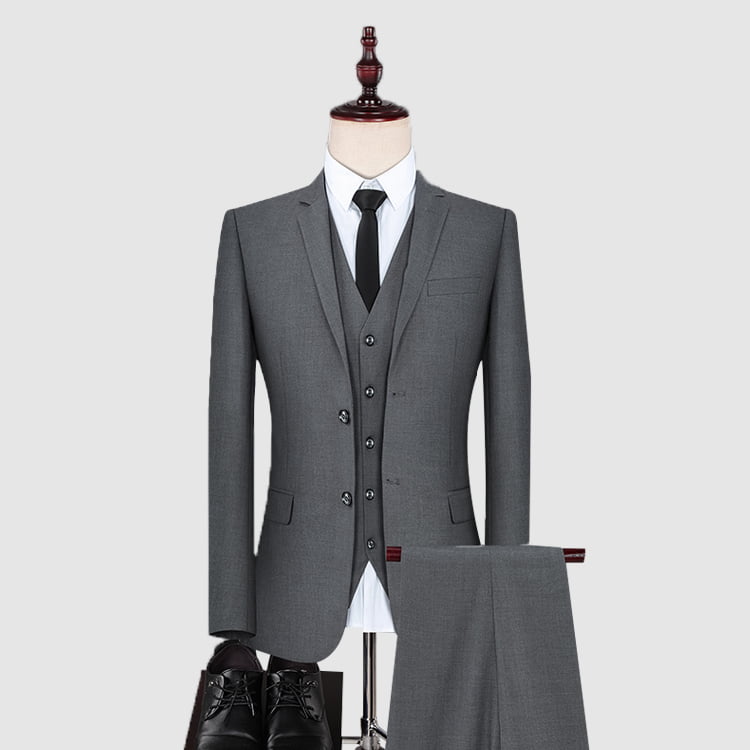 Men Gray Slim Fit Suit