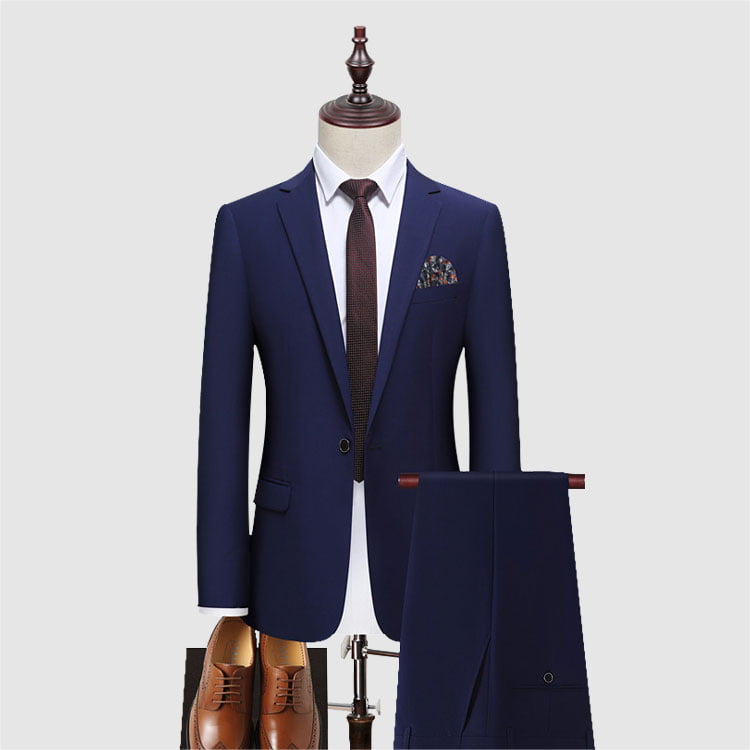 Slim Fit Dark Blue Suit