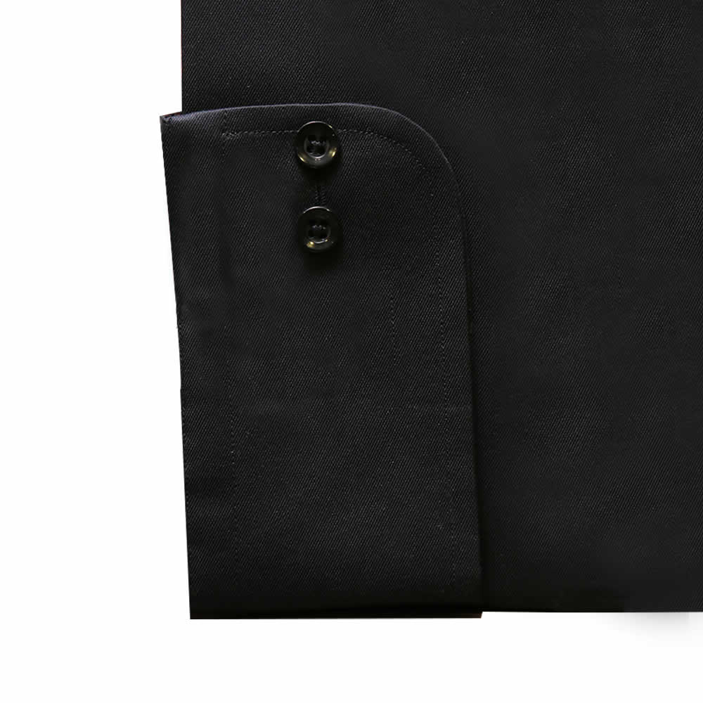 Andre Emilio Custom Solid Black Shirt With Long Sleeve