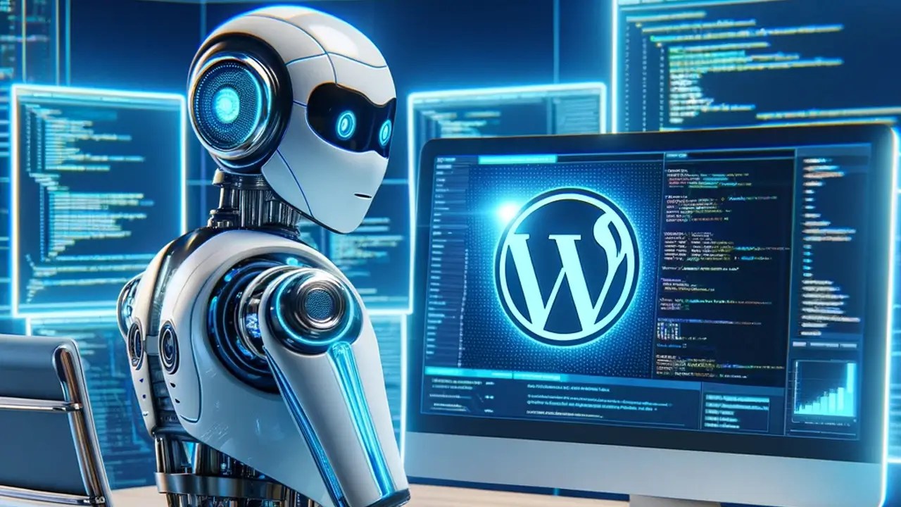 AI robot developing WordPress plugin