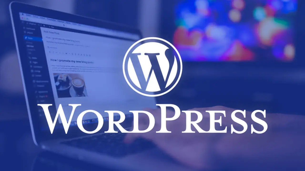 WordPress dashboard on a laptop screen – Essential Web Development Tool for Websites and Blogs