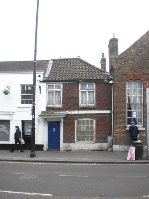 The teacher's cottage for the former Blue Coat Charity School for Girls in Church Street, Edmonton, north London.