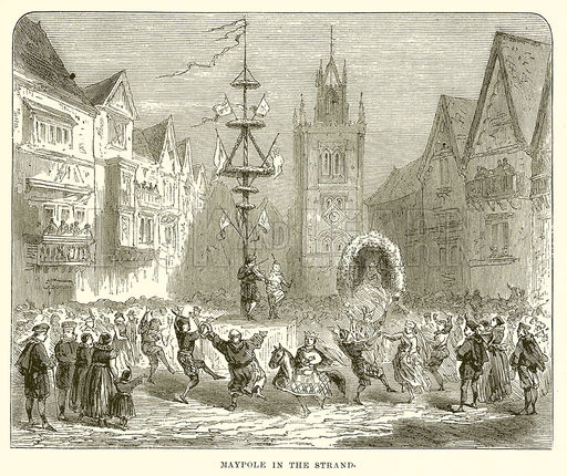The Strand maypole, a nineteenth-century re-imagining.