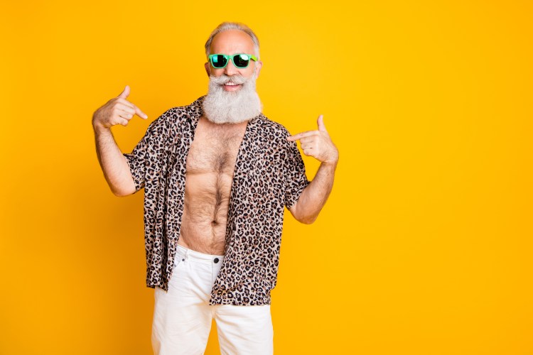 Personal Branding Old Man Unbuttoned Shirt • Andrew Roche Personal Branding