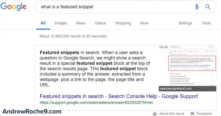 Key SEO Trends-Featured Snippet • Andrew Roche