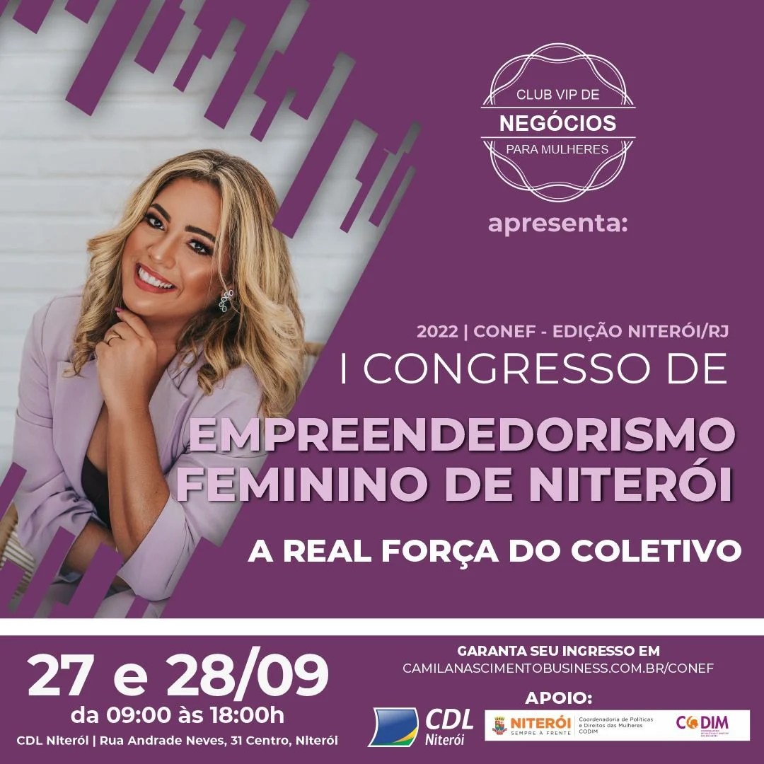 Conef – I Congresso de Empreendedorismo Feminino de Niterói￼