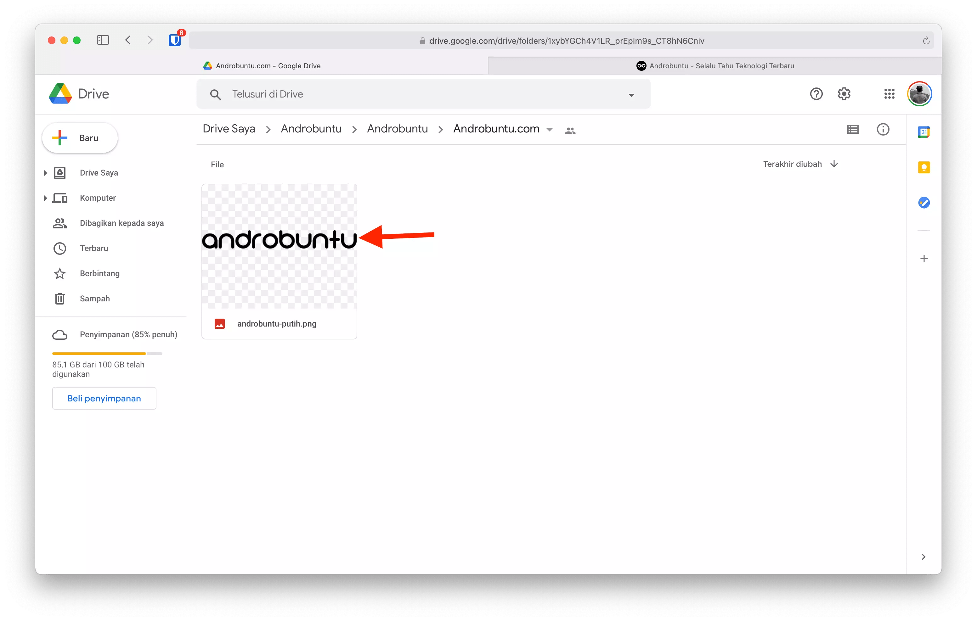 Cara Upload File ke Google Drive Orang Lain - Androbuntu