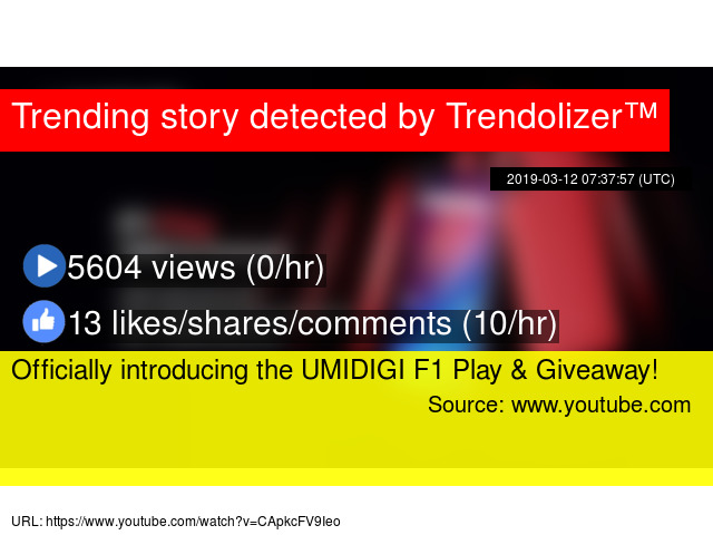 Officially Introducing The Umidigi F1 Play Giveaway