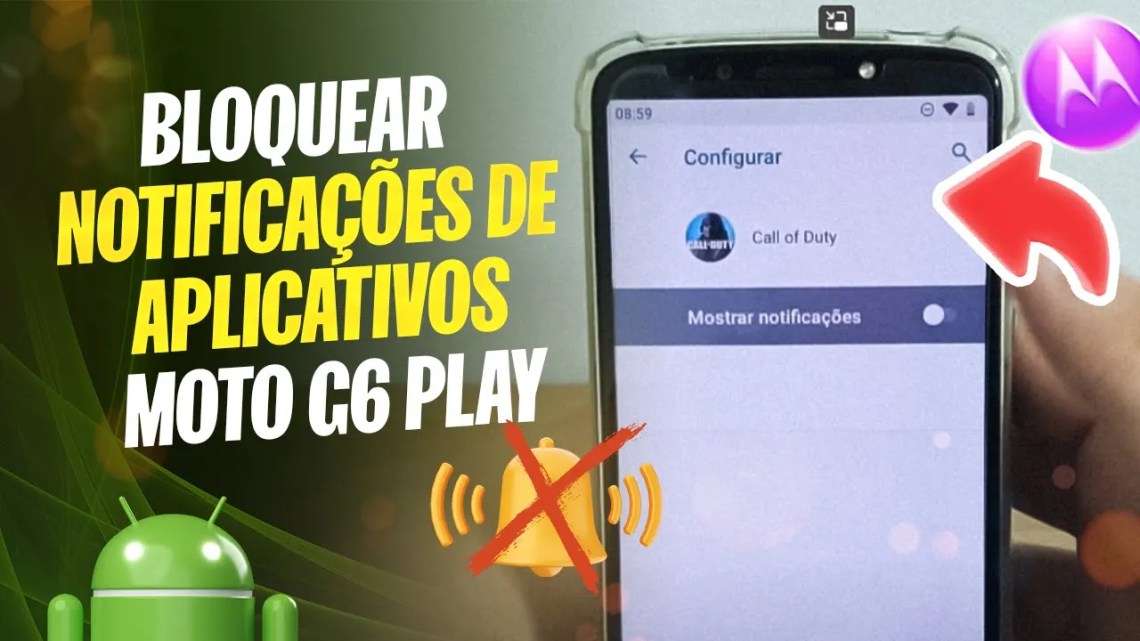 Moto G6 Play – Bloquear notificações de aplicativos