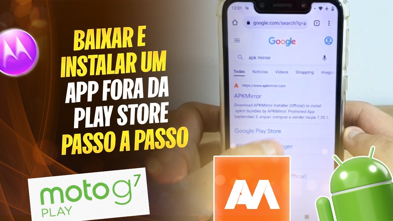 Como baixar e instalar um app fora da play store no Moto G7 Play ...