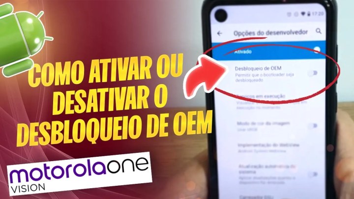 Moto One Vision – Como ativar ou desativar o desbloqueio de OEM