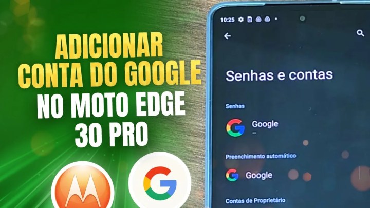 Como adicionar uma conta Google no Moto Edge 30 Pro