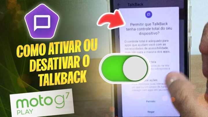 Como ativar ou desativar o Talkback no Moto G7 Play – Passo a passo