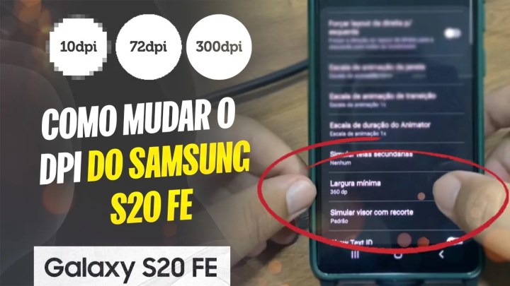 Como mudar o DPI do Samsung S20 FE – Passo a passo