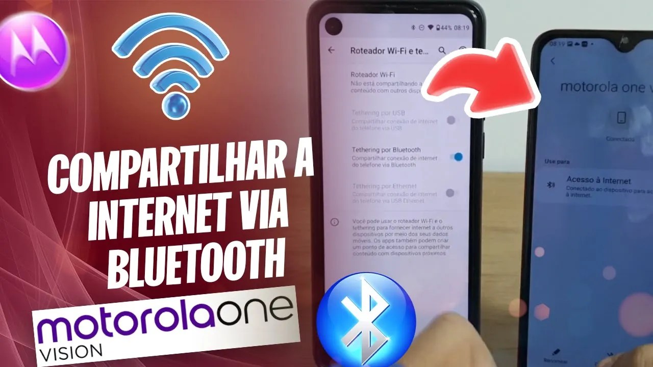 Como compartilhar a internet via bluetooth no Moto One Vision – Passo a ...