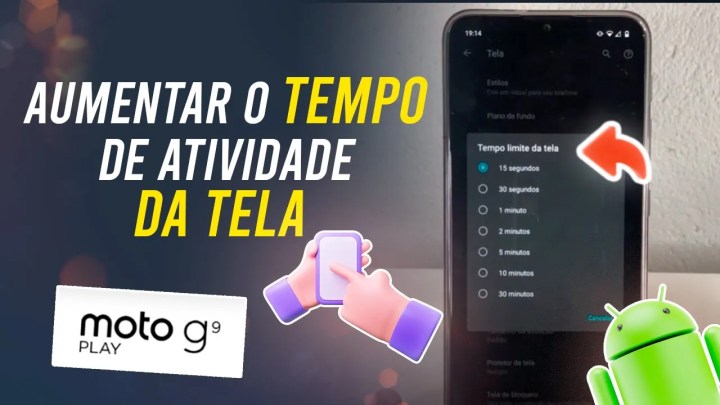 Como aumentar o tempo de atividade da tela do Moto G9 Play