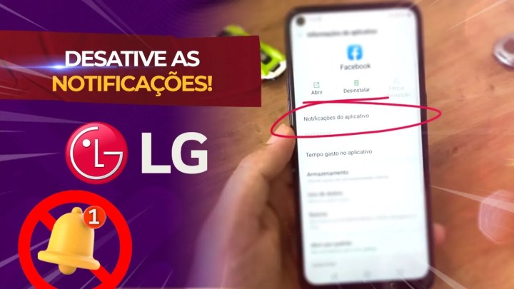 Como desativar as notificações de qualquer aplicativo no LG