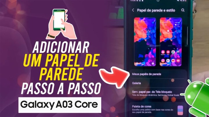Como adicionar um papel de parede no Samsung A03 Core – Passo passo