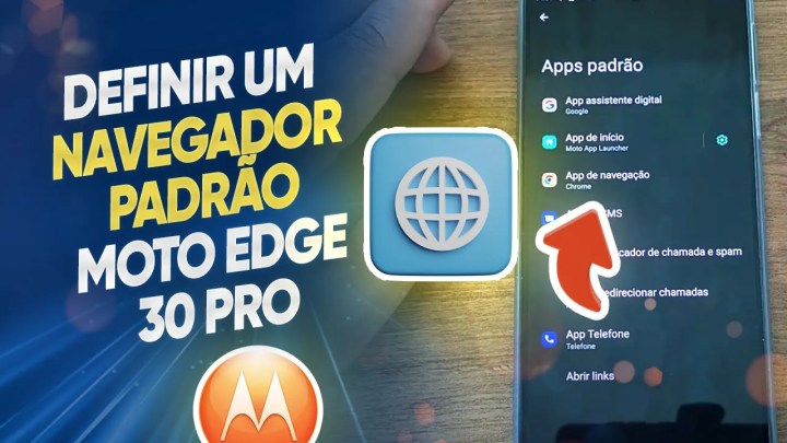 Como definir um navegador padrão Moto Edge 30 Pro