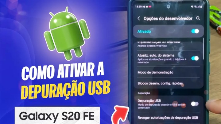 Como ativar a depuração USB no Samsung S20 FE – Passo a passo