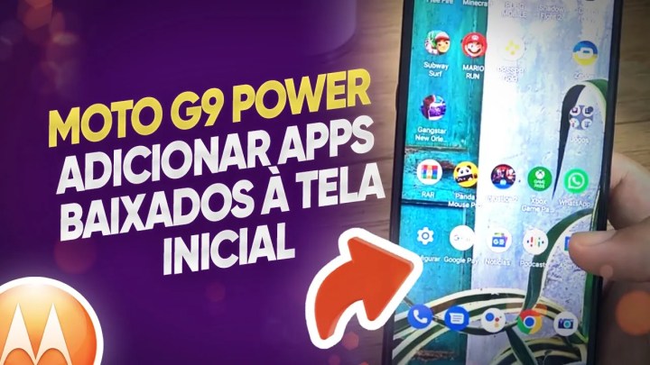Moto G9 Power – Adicionar apps baixados a tela inicial